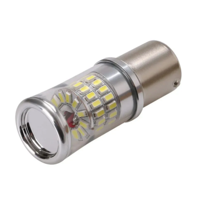 !РАСПРОДАЖА! Светодиод 1157 48SMD 3014 p21/5w, 48W, зеркальная колба, белый 180*, разноуровн