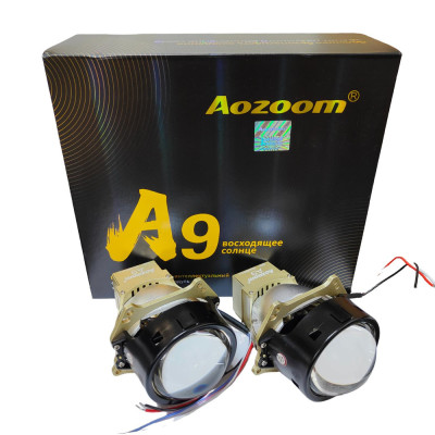 Светодиодные линзы Aozoom A9 (Kamiso T9), 3,0, 50W/58W 12V, 5500K (компл. 2шт)
