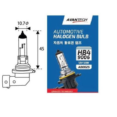 Лампа галогенная Avantech HB4 (9006) 12V, 60W