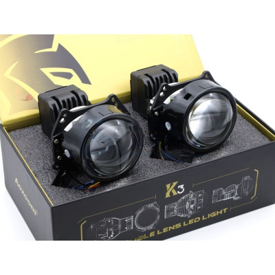 !РАСПРОДАЖА! Светодиодные линзы Aozoom K3 Dragon Knight, 3.0, 50W/60W, 2 чипа, 12v, Hella 3R