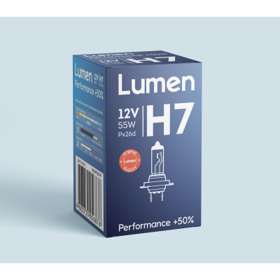 Лампа галогенная Lumen Performance +50% H7(PX26d) 55W