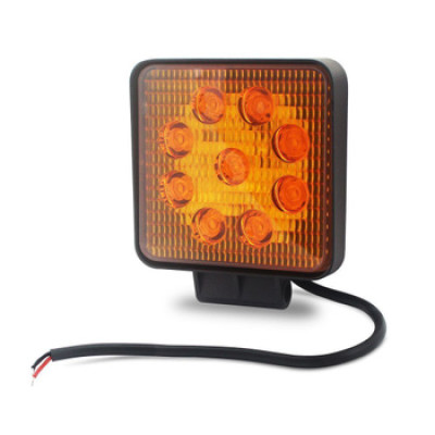 Светодиодная фара Lumen 27 WR желтая (Amber), OFF - Road, 9 диодов, 12/24V