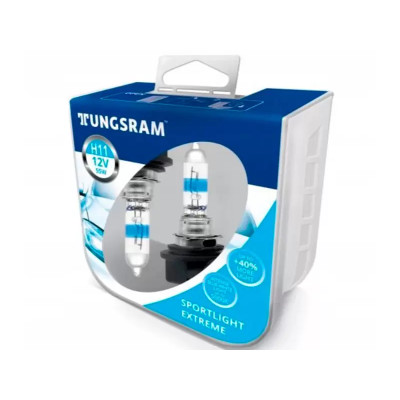 !РАСПРОДАЖА! Лампа галогенная Tungsram Sportlight Extreme H11, 12V, 55W (упаковка 2шт.)