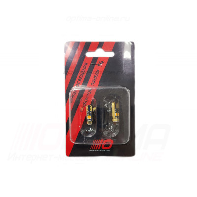 Светодиод Optima Premium, T5W, W1.2W, Sam Chip 3, Yellow, 12V
