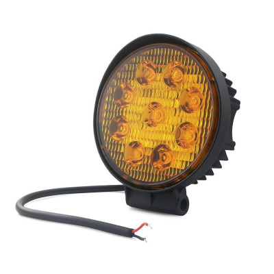 Светодиодная фара Lumen 27 WS желтая (Amber), OFF - Road, 9 диодов, 12/24V