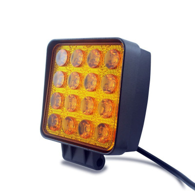 Светодиодная фара Lumen 48 WS желтая (Amber), OFF - Road, 27 диодов, 12/24V