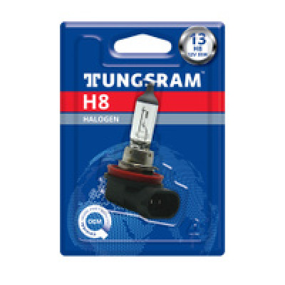Лампа галогенная Tungsram H8, 12V, 35W (блистер 1шт.)