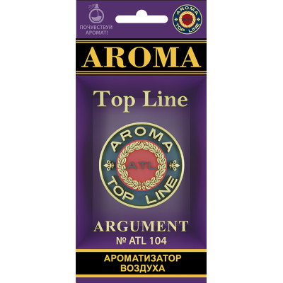 !РАСПРОДАЖА! ATL104 Ароматизатор воздуха картон Aroma Top Line №104 ARGUMENT (выводим)