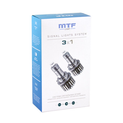 Система сигнальных огней 3в1 (ДХО+ Габрит + Поворот) MTF PY21W/WY21W 3-12W, 12V