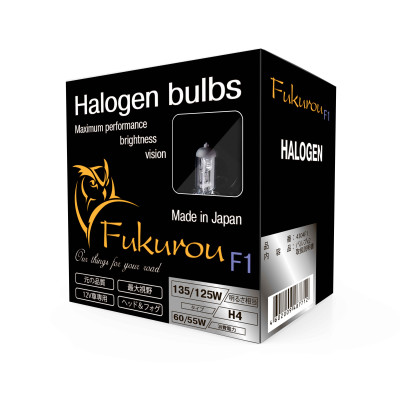 Лампа галогенная Fukurou F1 H4 12V 60/55W (135/125W)