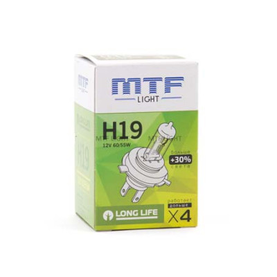 Лампа галогенная MTF Standard +30% H19 12v 60/55w