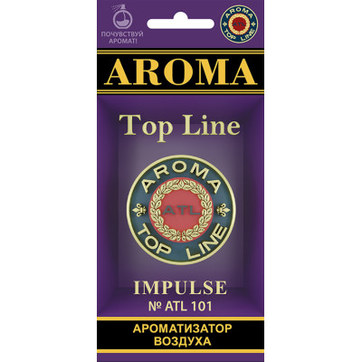 !РАСПРОДАЖА! ATL101 Ароматизатор воздуха картон Aroma Top Line №101 IMPULSE (выводим)