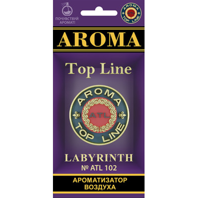!РАСПРОДАЖА! ATL102 Ароматизатор воздуха картон Aroma Top Line №102 LABYRINTH (выводим)