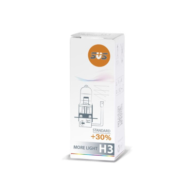!РАСПРОДАЖА! Лампа галогенная SVS H3 (PK22s) 55W +30%