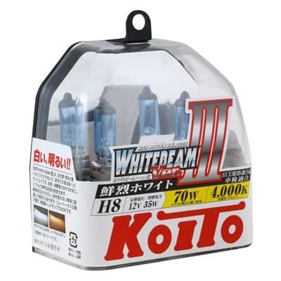 Лампа галогенная Koito Whitebeam III H8 12V 35W (2шт.)