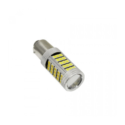 !РАСПРОДАЖА! Светодиод 1156 66 SMD (Линза), 2835, P21W, белый 180*
