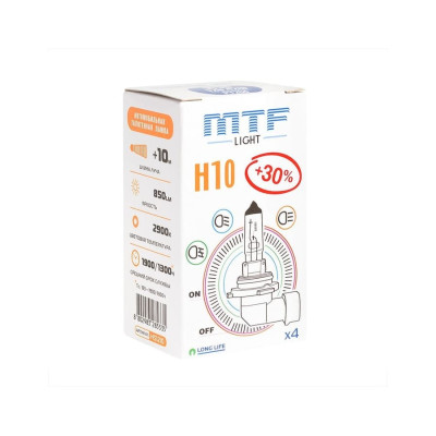 Лампа галогенная MTF Standard +30% H10 (PY20d) 12V 42W