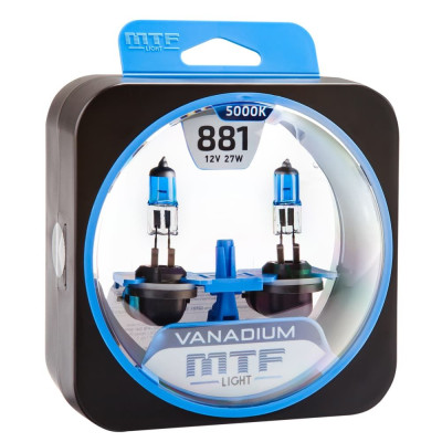 !РАСПРОДАЖА! Лампа галогенная MTF Light Vanadium New H27 881 12V 27W (2шт.)