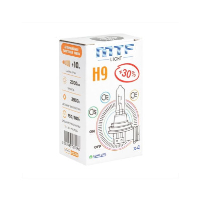 Лампа галогенная MTF Standard +30% H9 12v 65w
