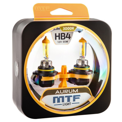 !РАСПРОДАЖА! Лампа галогенная MTF Light Aurum New HB4 55W (2шт.)