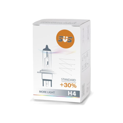 Лампа галогенная SVS H4 ( P43t) 60/55W +30%