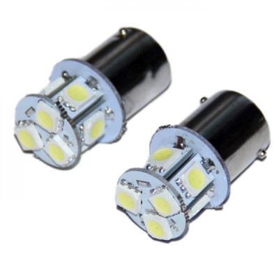 !РАСПРОДАЖА! Светодиод 1157 8 SMD, 5050, p21/5w, 24V, Красный 180*, разноуровн