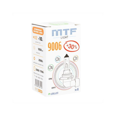 Лампа галогенная MTF Standard +30% HB4 9006 12v 55W