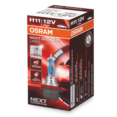 !РАСПРОДАЖА! Лампа галогенная Osram Night Breaker Laser +150% H11 (PGJ19-2) 12V-55W