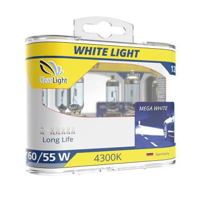 !РАСПРОДАЖА! Лампа галогенная Clearlight Н10 WhiteLight 12V 42W (2 шт.)