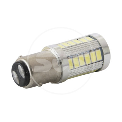 !РАСПРОДАЖА! Светодиод 1157 30 SMD+1CRL (Линза), 5630, P21/5W, (Белый) 180*, разноуровн