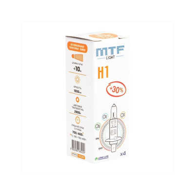 Лампа галогенная MTF Standard +30% H1 12V 55W