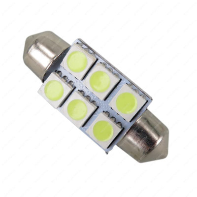!РАСПРОДАЖА! Светодиод 31 mm 6 SMD, 5050, c5w, 24V, Белый