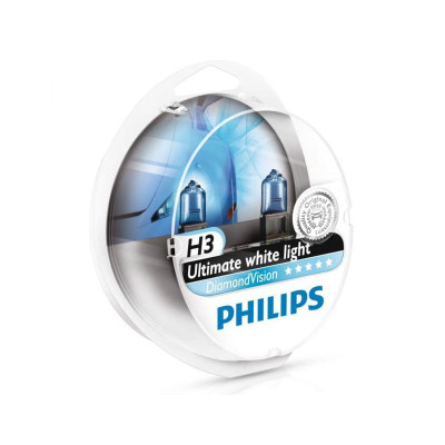 Лампа галогенная Philips Diamond Vision H3 12V 55W (2шт.)