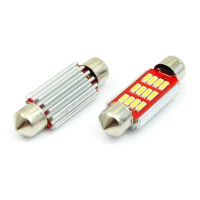 !РАСПРОДАЖА! Светодиод 36 mm 12 SMD 4014 Can-Bus c5w, белый
