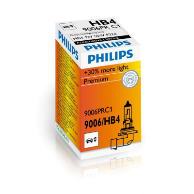 Лампа галогенная Philips Premium Vision +30% HB4 (P22d) 12V 51W
