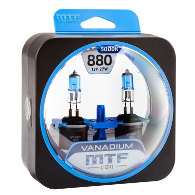 !РАСПРОДАЖА! Лампа галогенная MTF Light Vanadium New H27 880 12V (2шт.) 27W