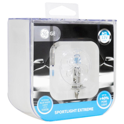 !РАСПРОДАЖА! Лампа галогенная General Electric SportLight Extreme H1, 12V, 55W (упаковка 2шт.)
