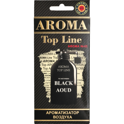 !РАСПРОДАЖА! М22 Ароматизатор воздуха картон Top Line №45 Montale BLACK AOUD