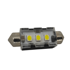 Светодиод FARDEUS F-C5W-3030-3SMD, 36mm, CAN, 2W/200LM, белые, биполярные, 12-24V