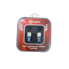 Светодиод EALights T10, W5W, canbus, белые, 12V, Биполярные