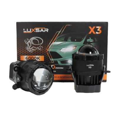 Светодиодные противотуманные фары LUXSAR X3 6000K 60W Lada/Renault/Ford/Peugeot/Mitsubishi/Nexia